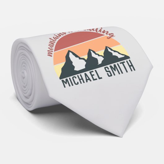  pastelbergen noemen monogram grijs stropdas (Opgerold)