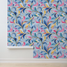 Pastelblad Floral Scroll Pattern