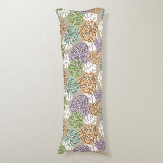 pastelbladeren kussen (Voorkant Verticaal)