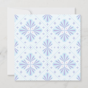 Pastelblauw geometrisch bloem herhalingspatroon save the date
