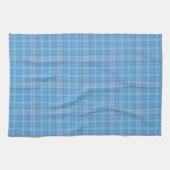 Pastelblauw geruit patroon theedoek (Horizontaal)