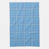 Pastelblauw geruit patroon theedoek (Verticaal)