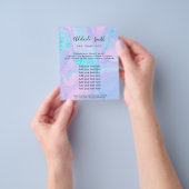 pastelblauw marmer en faux glitter flyer (Hand)