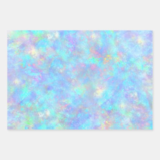 pastelblauw opal textuurontwerp inpakpapier vel (Voorkant 2)