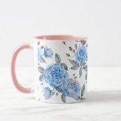 Pastelblauw roos mok (Links)