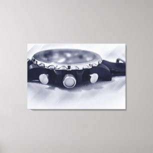 pastelblauw uur canvas afdruk