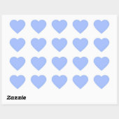 Pastelblauw (vaste kleur) hart sticker (Vel)