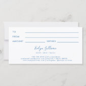 pastelblauw waterverf glitter gift (Achterkant)