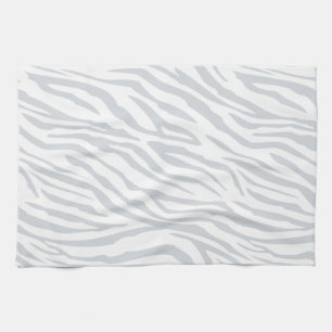 Pastelblauw zebra patroon theedoek