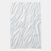 Pastelblauw zebra patroon theedoek (Verticaal)