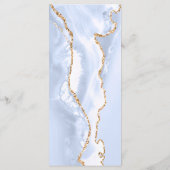 pastelblauwe agate Menukaart (Achterkant)