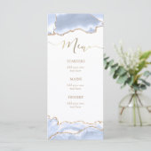 pastelblauwe agate Menukaart (Staand voorkant)