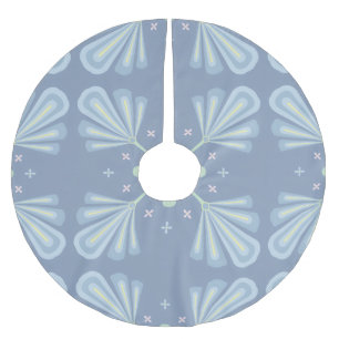 Pastelblauwe bloem abstract herhaling kerstboom rok