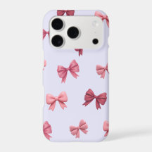 Pastelblauwe Coquette Boog iPhone 17 Pro Hoesje