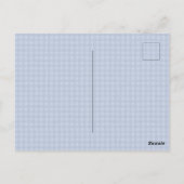 Pastelblauwe Coquette Strik Bruidsfeest Uitnodigin Briefkaart (Achterkant)