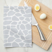 Pastelblauwe Giraffe Patroon Theedoek (Quarter Fold)