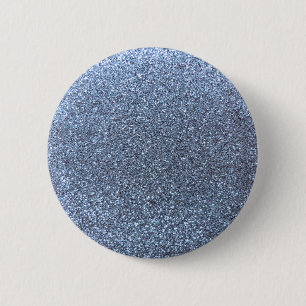Pastelblauwe glitter ronde button 5,7 cm