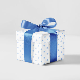 Pastelblauwe kleine polka stippen cadeaupapier