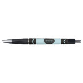 Pastelblauwe kleurpotlood wrap monogram naam pen (Voorkant)