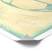 Pastelblauwe voetbal door Chariklia Zarris Poster (Hoek)