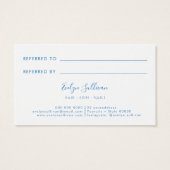 pastelblauwe waterverf glitter Referral Kaart (Achterkant)