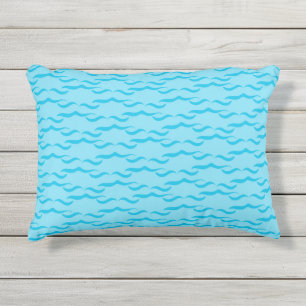 Pastelblauwe Zee Watergolven Vreedzame Oceaan Buitenkussen