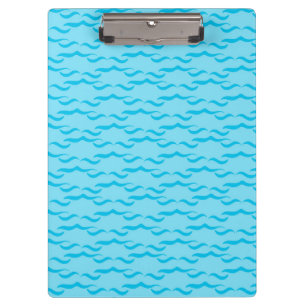 Pastelblauwe Zee Watergolven Vreedzame Oceaan Klembord