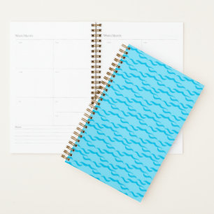 Pastelblauwe Zee Watergolven Vreedzame Oceaan Planner