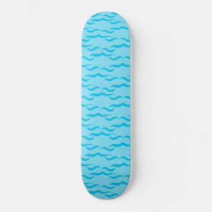 Pastelblauwe Zee Watergolven Vreedzame Oceaan Skateboard