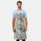  pastelbloem botanisch patroon schort (Gedragen)