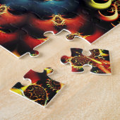 pastelbloemen puzzel legpuzzel (Zijkant)