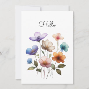 Pastelbloemen Waterverf Illustratie Aanpassen
