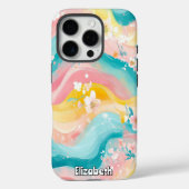 Pastelbloemengolven Case-Mate iPhone Case (Achterkant)