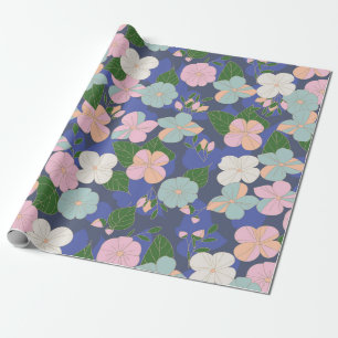 pastelbloementuin cadeaupapier