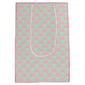 Pastelblok schedels in roze en munt medium cadeauzakje (Achterkant)