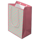 Pastelblok schedels in roze en munt medium cadeauzakje (Achterkant Gekanteld)