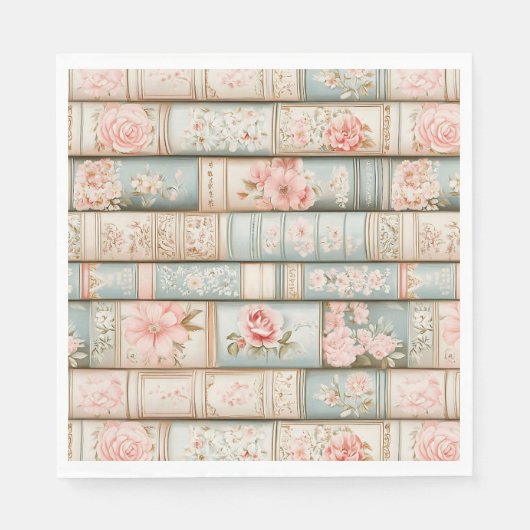  pastelboekenstapels servet (Voorkant)