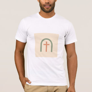 Pastelboogkruis Minimalistische Christelijke T-Shi T-shirt
