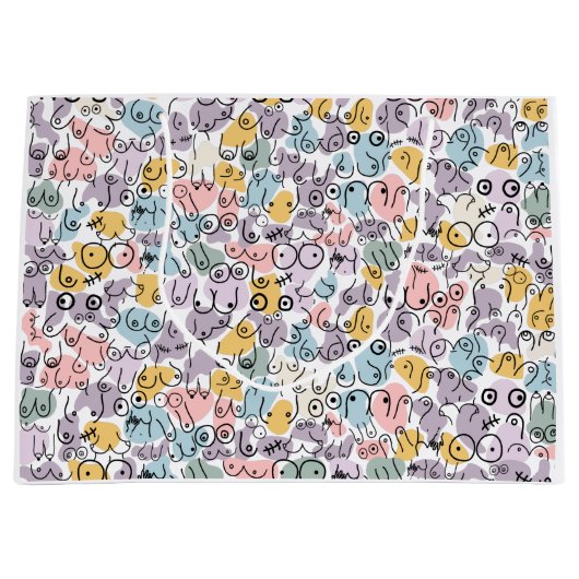 pastelborstvrouw groot cadeauzakje (Voorkant)