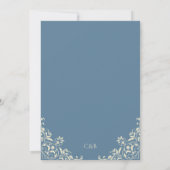 Pastelboter Geel Dusty Blue Minimal Wedding Kaart (Achterkant)