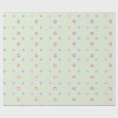 pastelcirkel stippen inpakpapier (Vlak)