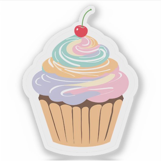  pastelcupcake sticker (Voorkant)