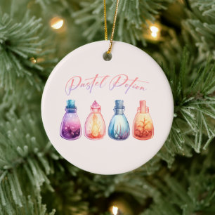 pasteldrank keramisch ornament