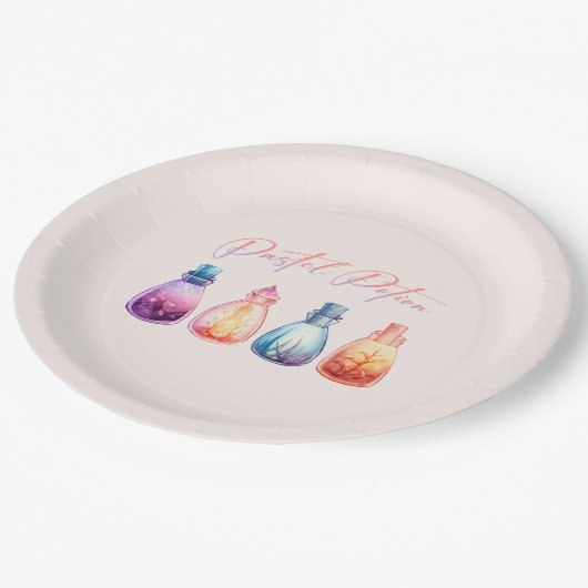 pasteldrank papieren bordje (Gekanteld)