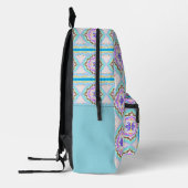 Pasteldroom Boho Geometrische Kaleidoscoop Bedrukte Rugzak (Links)