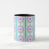 Pasteldroom Boho Geometrische Kaleidoscoop Mok (Midden)