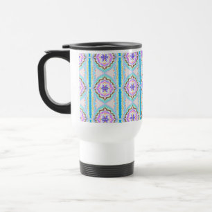 Pasteldroom Boho Geometrische Kaleidoscoop Reisbeker