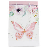 Pastelflorale en -vlinder medium cadeauzakje (Voorkant)