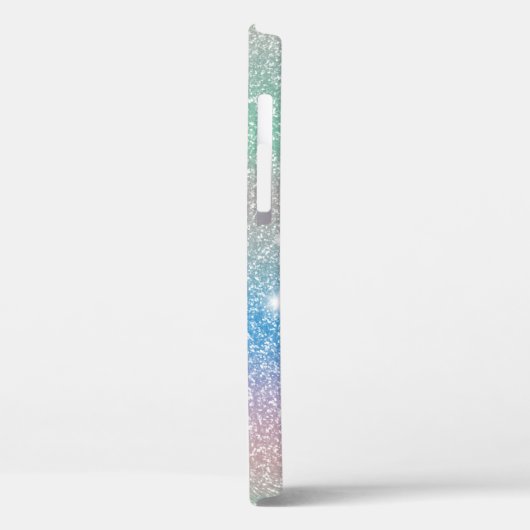 Pastelgradiënt Glitter Sparkle Monogram Naam Case-Mate iPhone Case (Achterkant / Links)