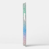 Pastelgradiënt Glitter Sparkle Monogram Naam Case-Mate iPhone Case (Achterkant / Rechts)